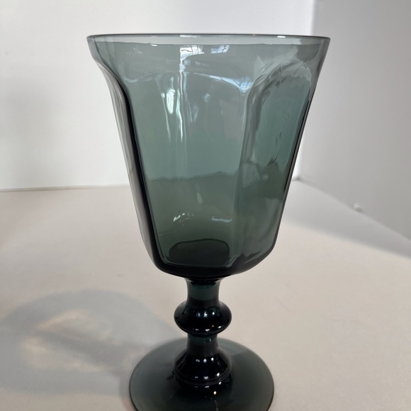 Set of 4 Smokey Gray-Blue Goblets - Picture 3 of 8